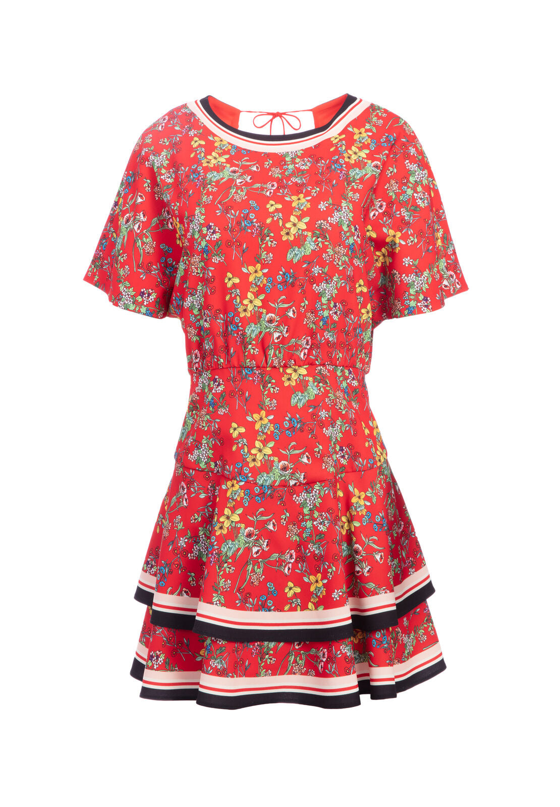 PALMIRA TIE BK VESTITO A BALZE CON RUFFLES
