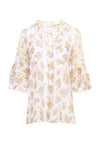 JULIUS TIER SLV TUNIC TOP-HIBISCUS FLOWER CREAM/MULTI-ALICE + OLIVIA