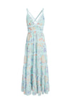 ABITO LUNGO KAROLINA CON PANNELLI E SCOLLO ALL'AMERICANA-ALICE + OLIVIA