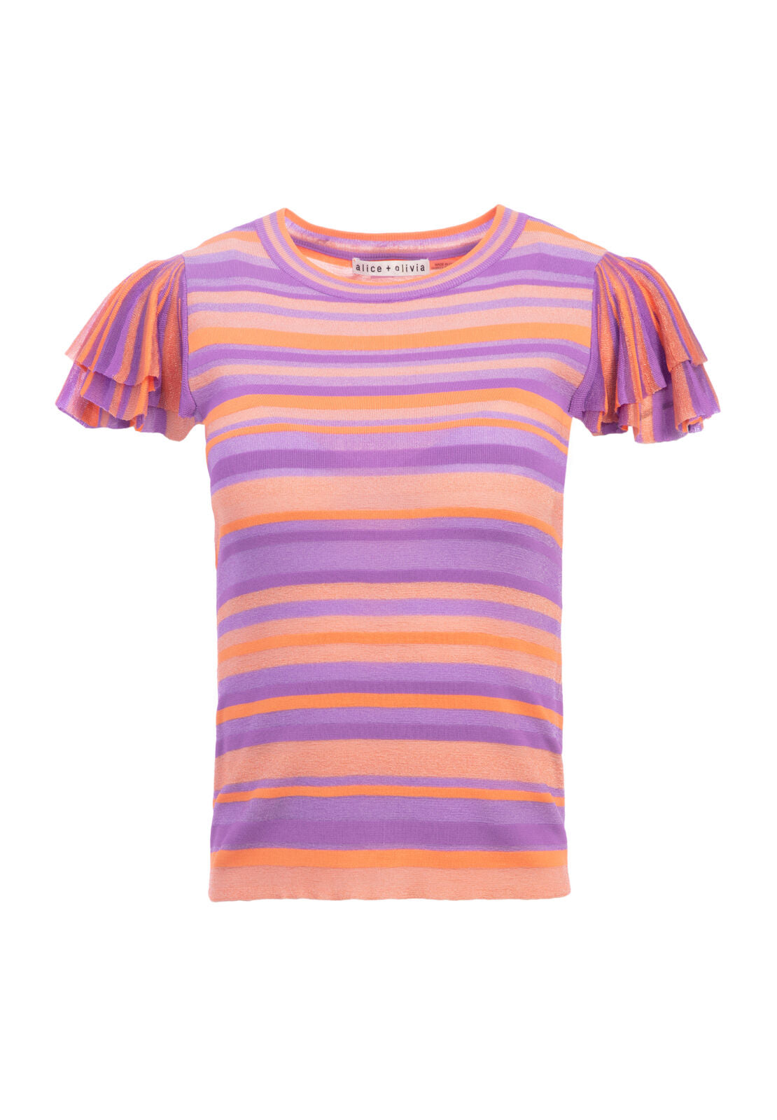 KENIA RUFFLE SLV SHELL-IRIS/CORAL-ALICE + OLIVIA