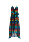 SUSANA MULTI STRAP MCK WRP DRE-RAINBOW BLOCK TIE DYE-ALICE + OLIVIA