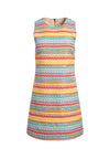 COLEY CREW NECK MINI DRESS-AFTERGLOW PLAID-ALICE + OLIVIA