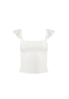MARG RUFFLE STRAP CROP TOP-Black-ALICE + OLIVIA