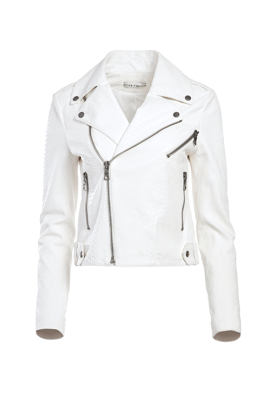 CODY LEATHER CROPPED MOTO JACKET-BLACK/MULTI-ALICE + OLIVIA
