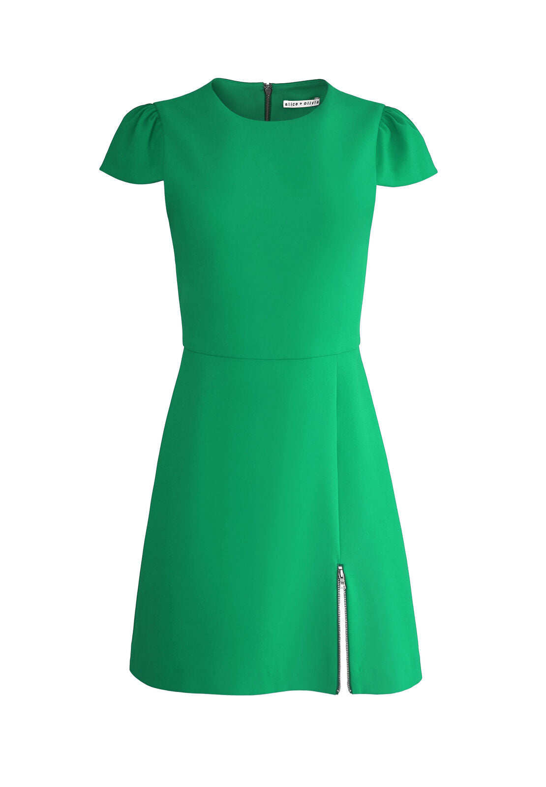 MAYA ASYMMETRICAL MINI DRESS-BLUEBIRD-ALICE + OLIVIA