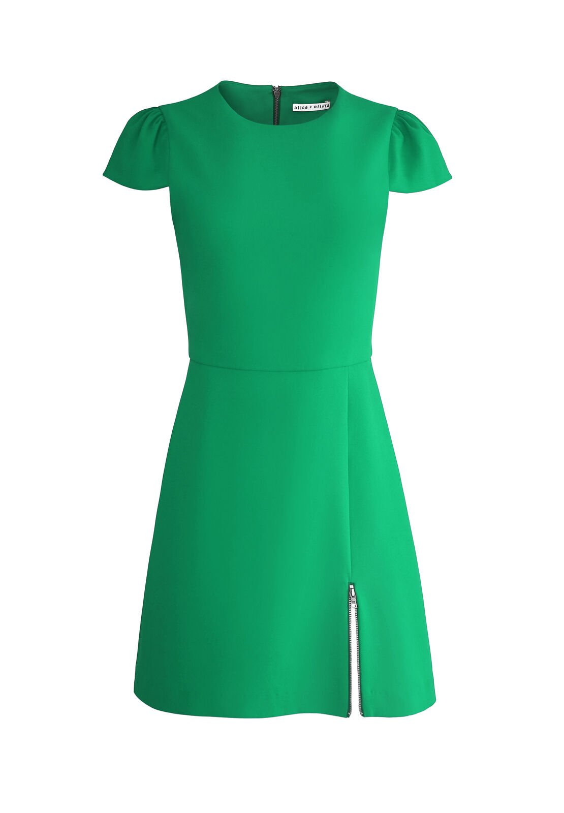 MAYA ASYMMETRICAL MINI DRESS-BLUEBIRD-ALICE + OLIVIA