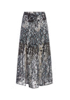 ATHENA ANIMAL PRINT MIDI SKIRT-BLACK/EMERALD-ALICE + OLIVIA