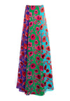 AQUINNAH FLORAL PRINT MAXI SKIRT-POPPY GARDEN EMERALD-ALICE + OLIVIA