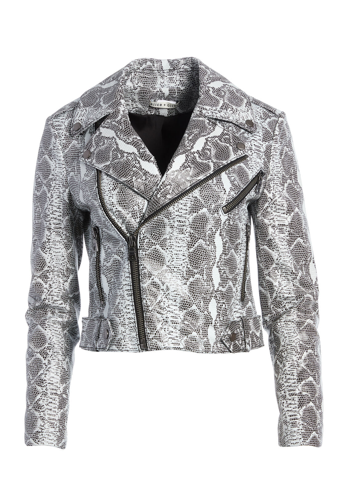 CODY LEATHER CROPPED MOTO JACKET-BLACK/MULTI-ALICE + OLIVIA