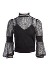 JEWEL CRYSTAL LACE BLOUSE-Black-ALICE + OLIVIA