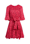 MINA PUFF SLEEVE MINI DRESS-BRIGHT PINK MULTI-ALICE + OLIVIA