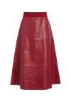 JUPE MIDI SOSIE EN CUIR FAÇON CROCO-ALICE + OLIVIA