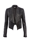 HARVEY STUDDED LEATHER JACKET-BLACK/SILVER-ALICE + OLIVIA