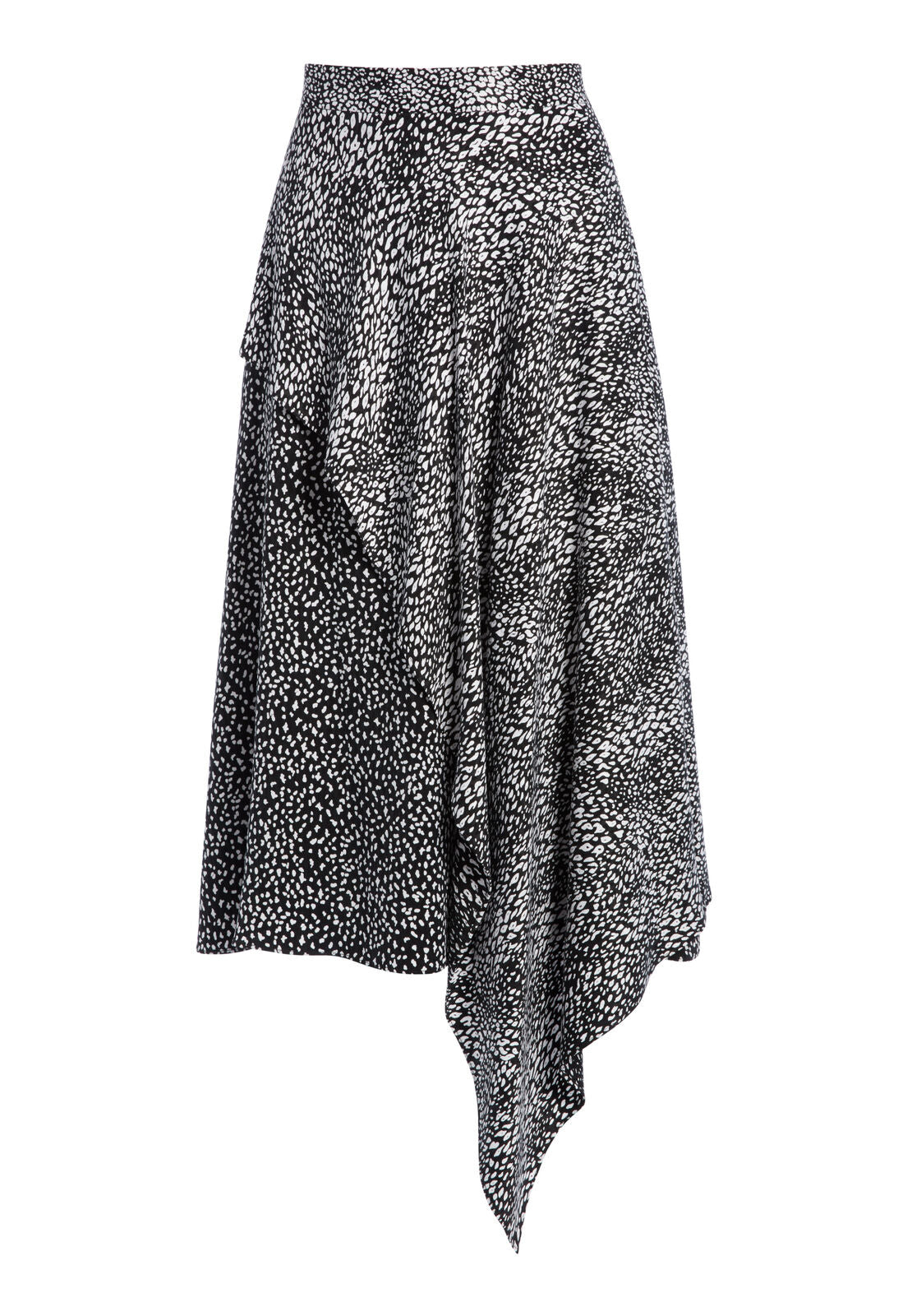 DANITA ASYMMETRICAL MIDI SKIRT-WHITE/BLACK-ALICE + OLIVIA