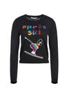 CONNIE APRES SKI PULLOVER-BLACK/BRIGHT PINK-ALICE + OLIVIA