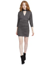 PACE LEATHER COLLAR MINI DRESS-CHARCOAL-ALICE + OLIVIA