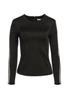 RAVEN STRONG SHOULDER TOP-Black-ALICE + OLIVIA