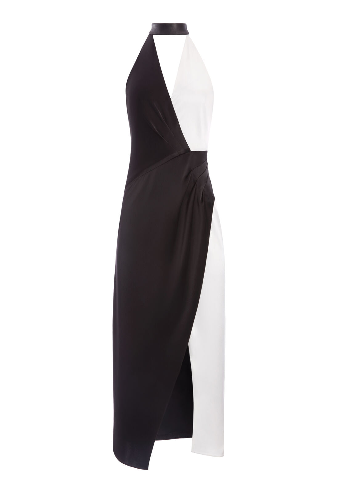 HARLOW COLOR BLOCK MAXI DRESS-BLACK/WHITE-ALICE + OLIVIA