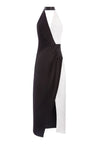 HARLOW COLOR BLOCK MAXI DRESS-BLACK/WHITE-ALICE + OLIVIA