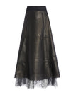 JUPE MIDI SOSIE EN CUIR FAÇON CROCO-ALICE + OLIVIA