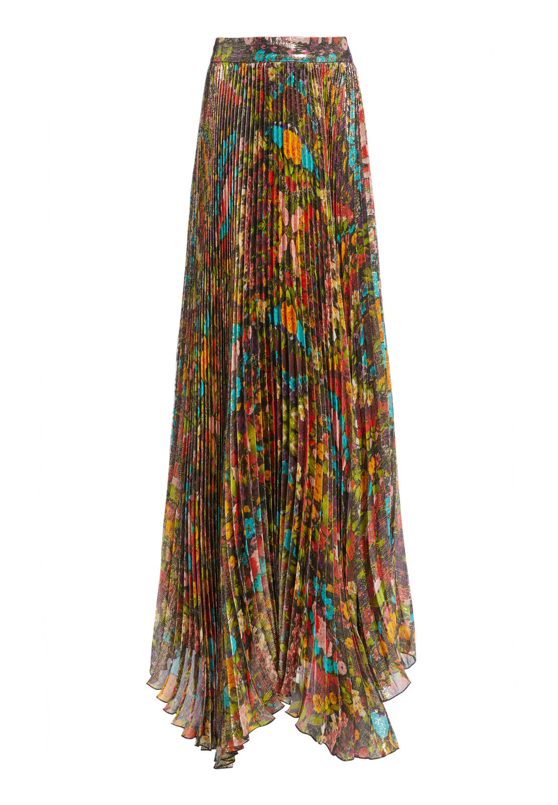 KATZ PLEATED MAXI SKIRT-KALEIDOSCOPE FLORAL-ALICE + OLIVIA