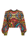 QUILLA STRONG SHOULDER CROP TOP-KALEIDOSCOPE FLORAL-ALICE + OLIVIA