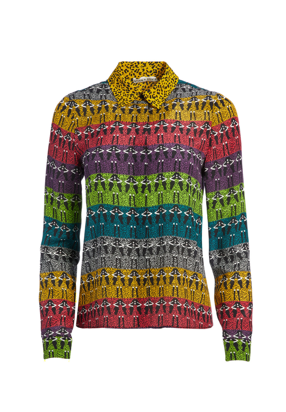 WILLA PAISLEY PLACKET TOP-CHELSEA PALACE-ALICE + OLIVIA