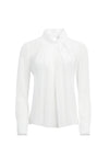 BOE MOCK NECK PLEATED BLOUSE-OFF WHITE-ALICE + OLIVIA