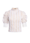 HAUT COURT BRENNA EN DENTELLE À MANCHES BOUFFANTES-ALICE + OLIVIA