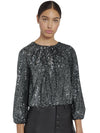 TOP AVILA A GIROCOLLO CON PAILLETTES-ALICE + OLIVIA