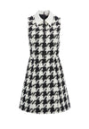 ELLIS HOUNDSTOOTH MINI DRESS-BLACK/WHITE-ALICE + OLIVIA