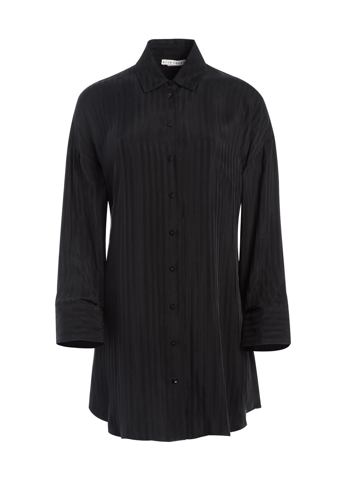 Robe chemise Hallie à revers retroussés-ALICE + OLIVIA