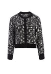 DEVONA CREWNK RLXD LS CARDIGAN-BLACK/SILVER/WHITE-ALICE + OLIVIA
