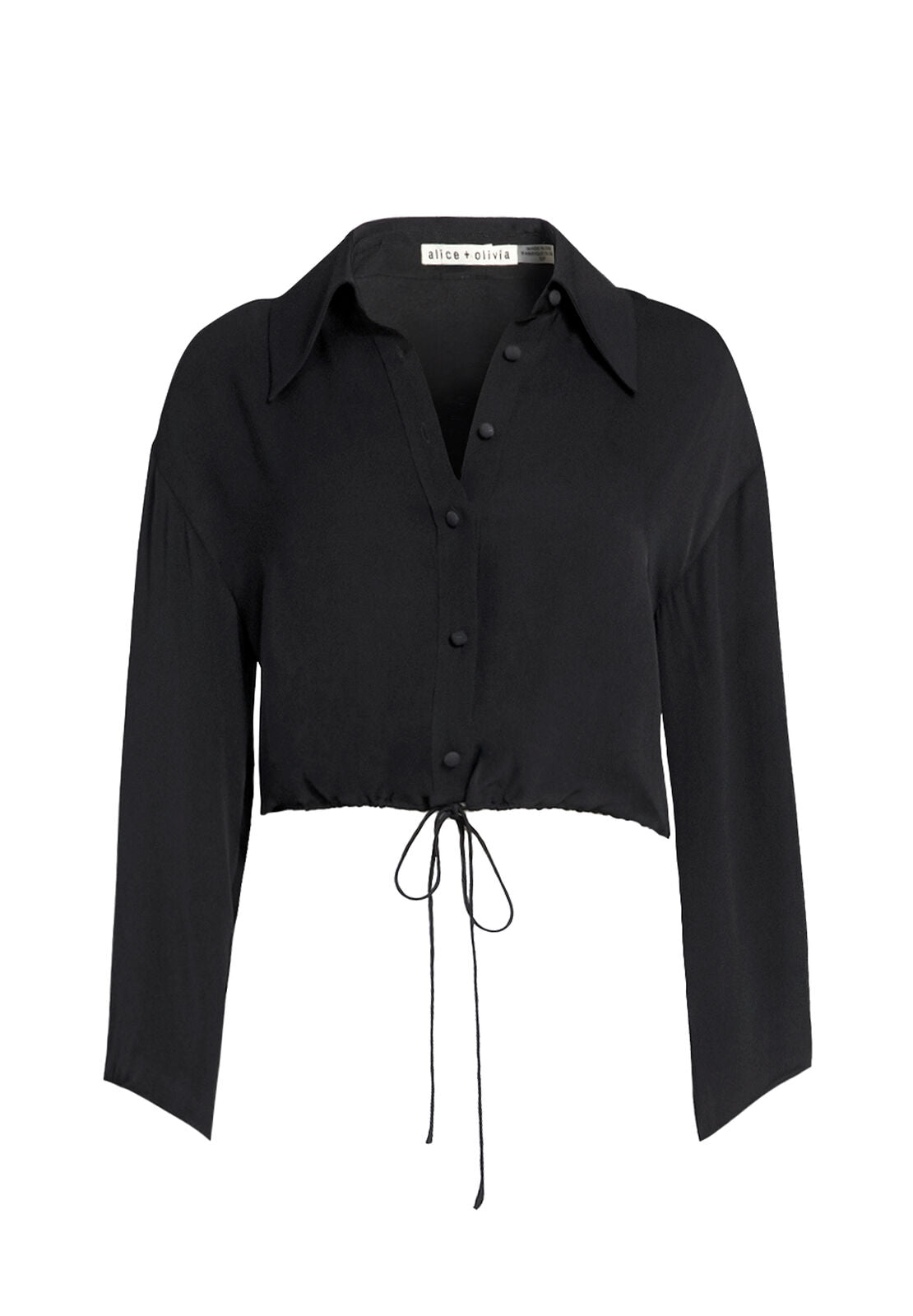 LARKEN CROPPED BUTTON DOWN BLOUSE