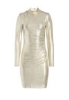 MINIVESTITO HILARY METALLIZZATO DRAPPEGGIATO-ALICE + OLIVIA