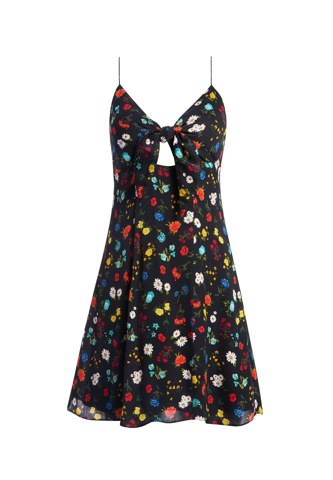 ROE FRONT TIE MINI DRESS-BOTANICAL DITSY-SM-ALICE + OLIVIA