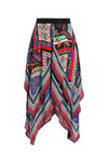 MAURA TIERED HANDKERCHIEF SKIRT-ROYAL PAISLEY BORDER PLMT-ALICE + OLIVIA