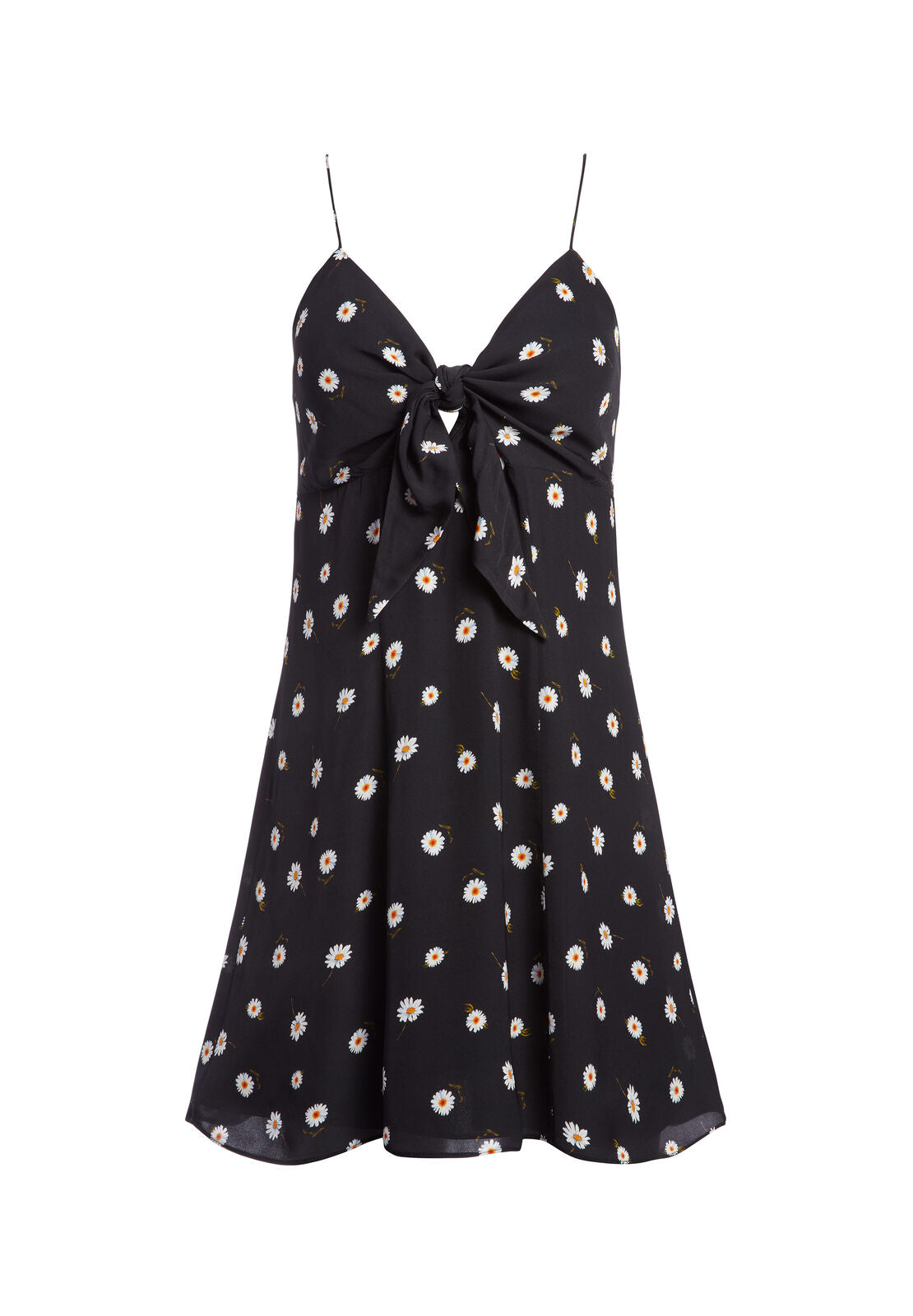 ROE FRONT TIE MINI DRESS-BOTANICAL DITSY-SM-ALICE + OLIVIA