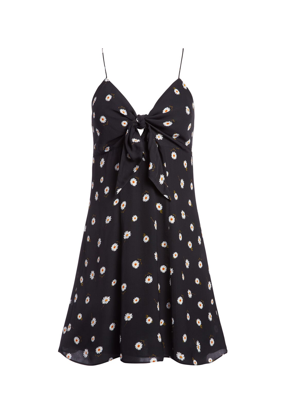 ROE FRONT TIE MINI DRESS-BOTANICAL DITSY-SM-ALICE + OLIVIA