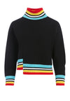 ALETA ASYMMETRICAL PULLOVER-BLACK/MULTI-ALICE + OLIVIA