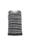 REVA TEXTURED STITCH SWEATER TANK-BLACK/WHITE-ALICE + OLIVIA