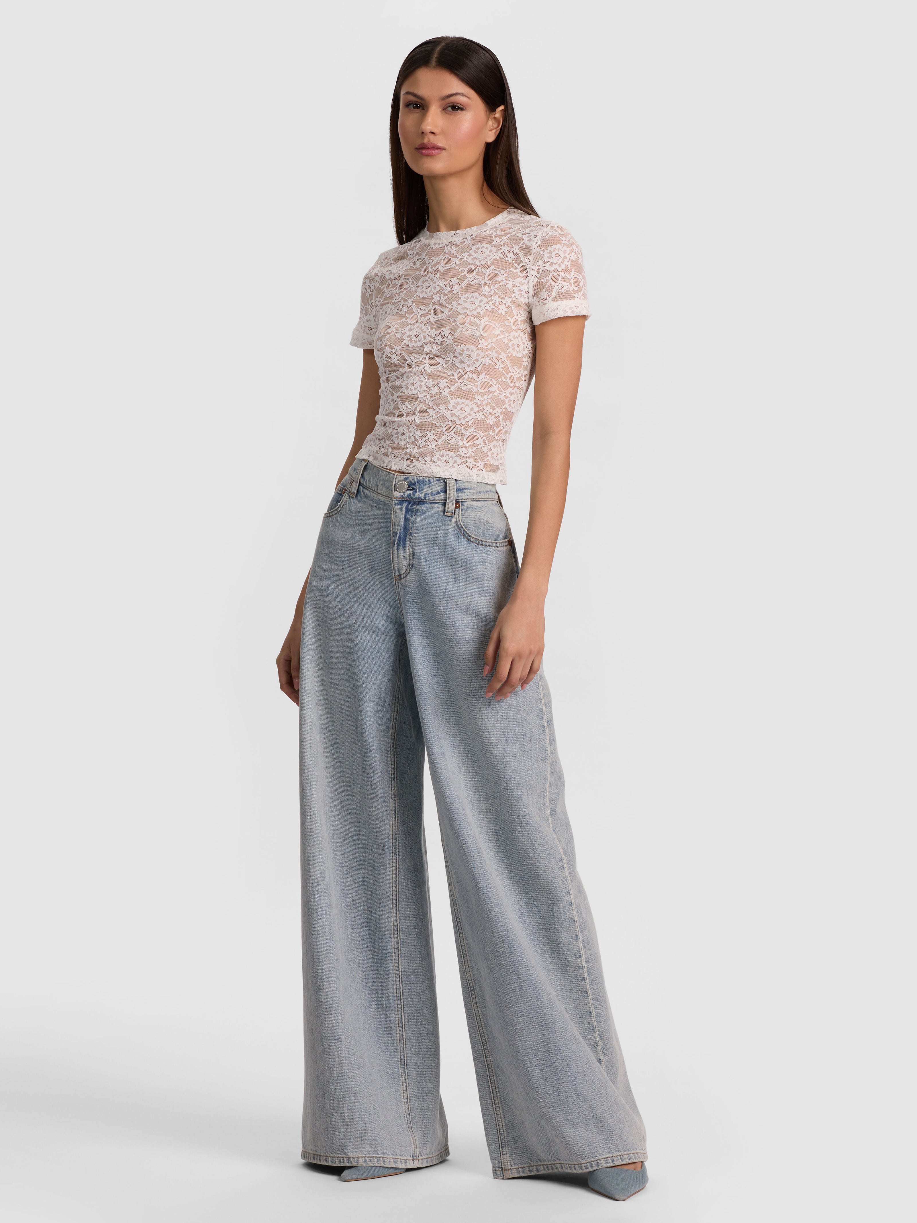 AMAZING JEAN-DARLA LIGHT INDIGO-ALICE + OLIVIA