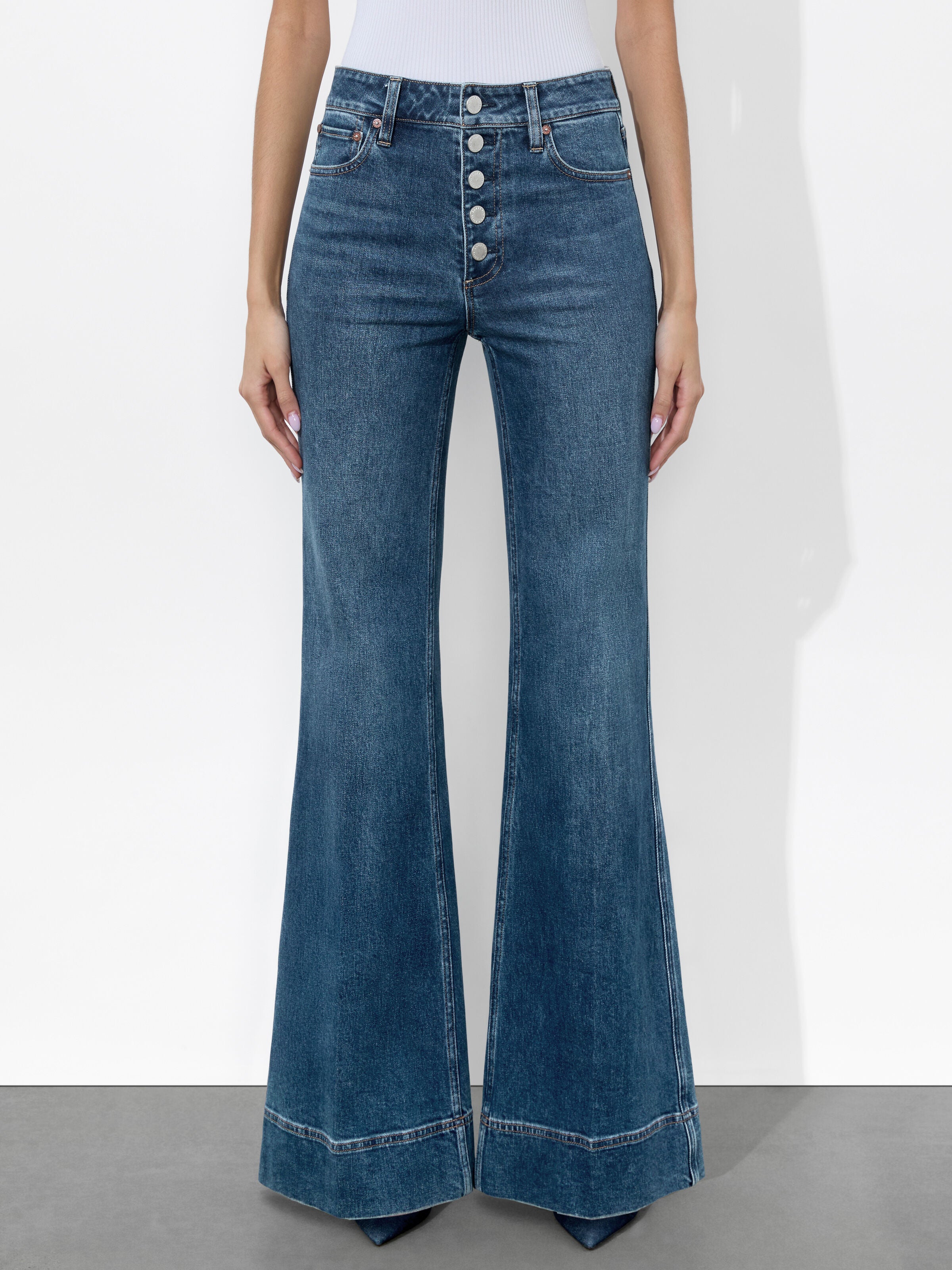 JEANS MISSA CON BOTTONI A VISTA-ALICE + OLIVIA