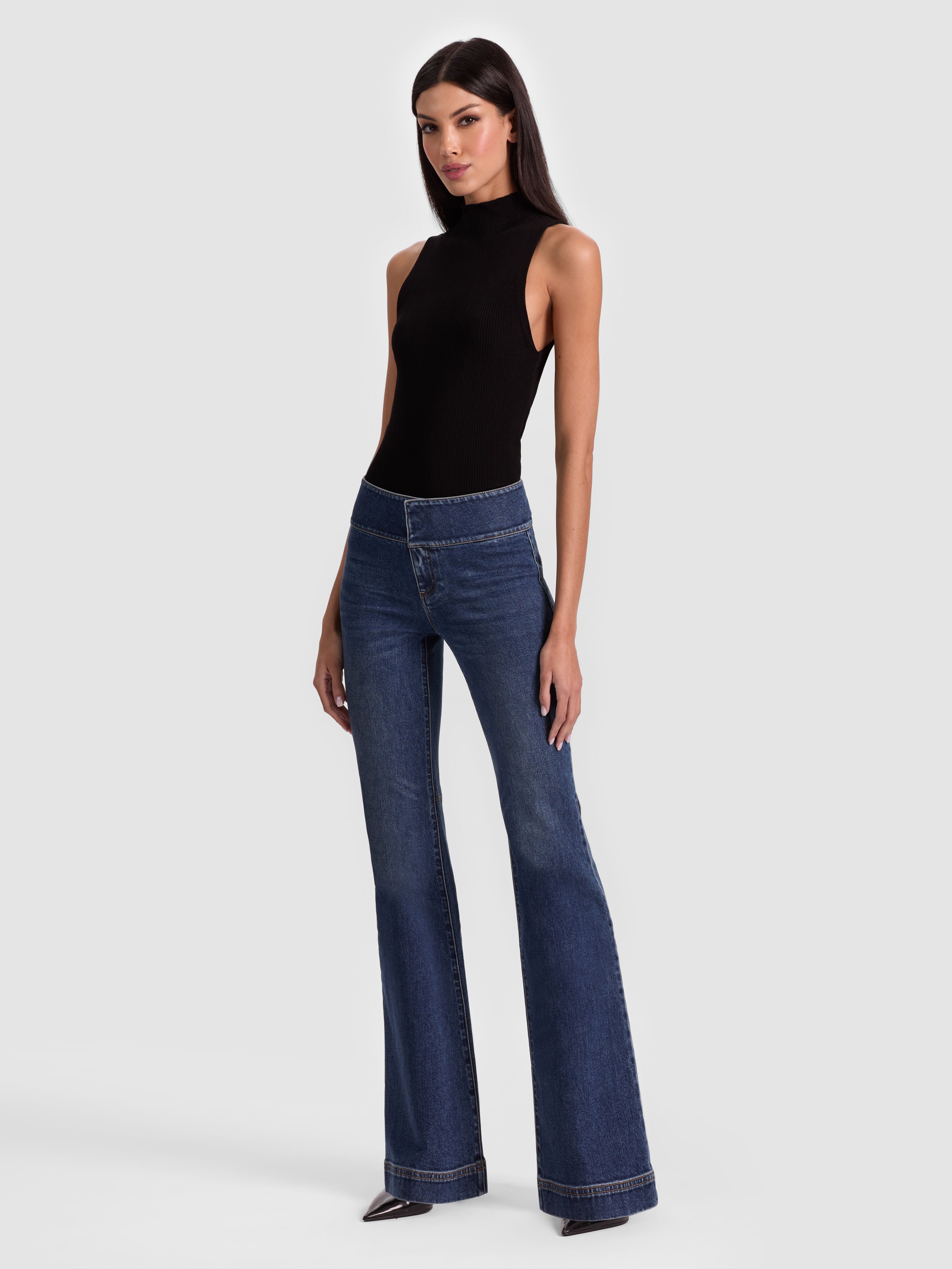 HOT JEAN-DANICA DARK INDIGO-ALICE + OLIVIA