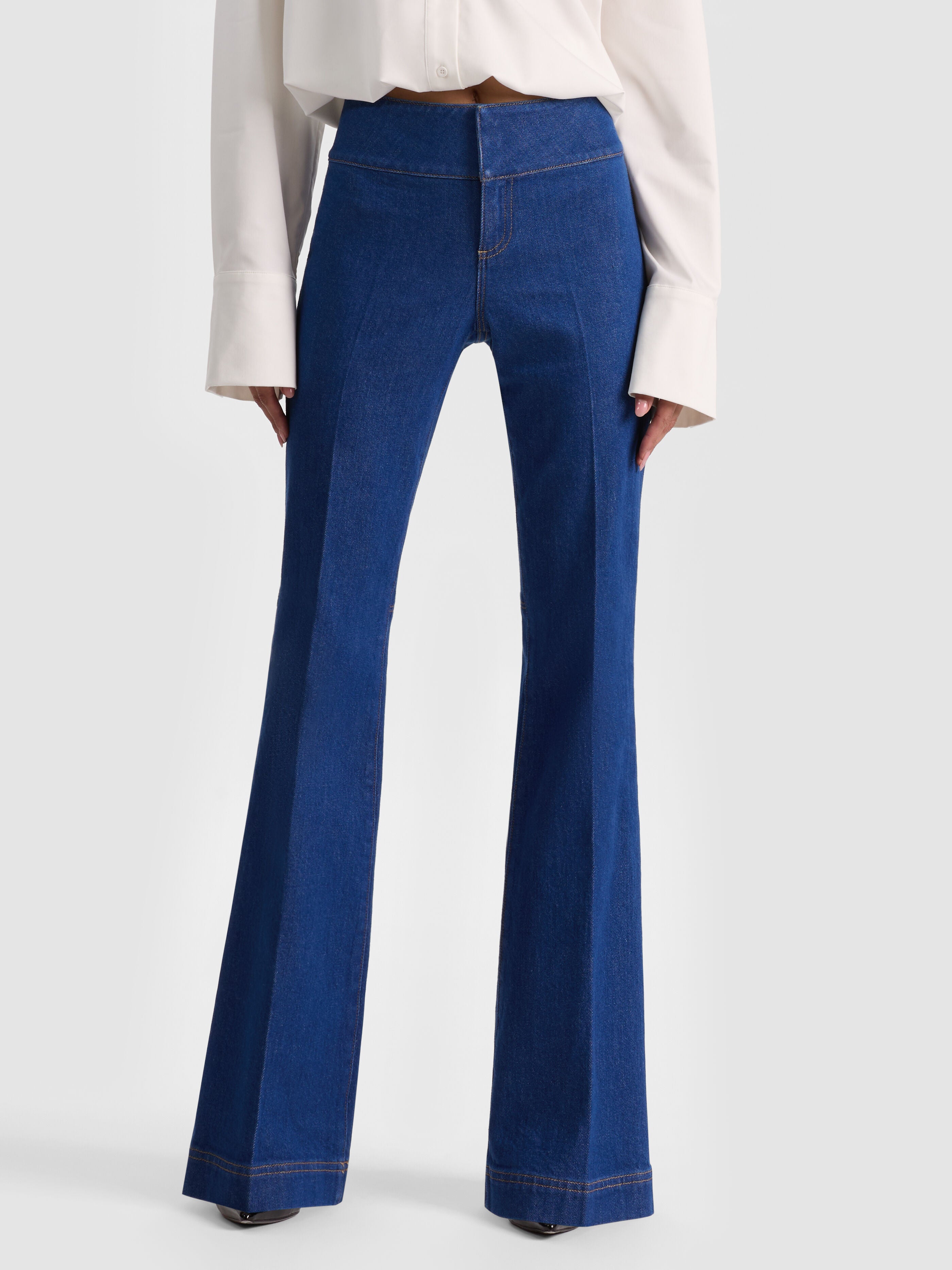 パンツ HAMNETT archive coating flare denim hedi HOT JEAN in EVELYN WASH | ALICE + OLIVIA