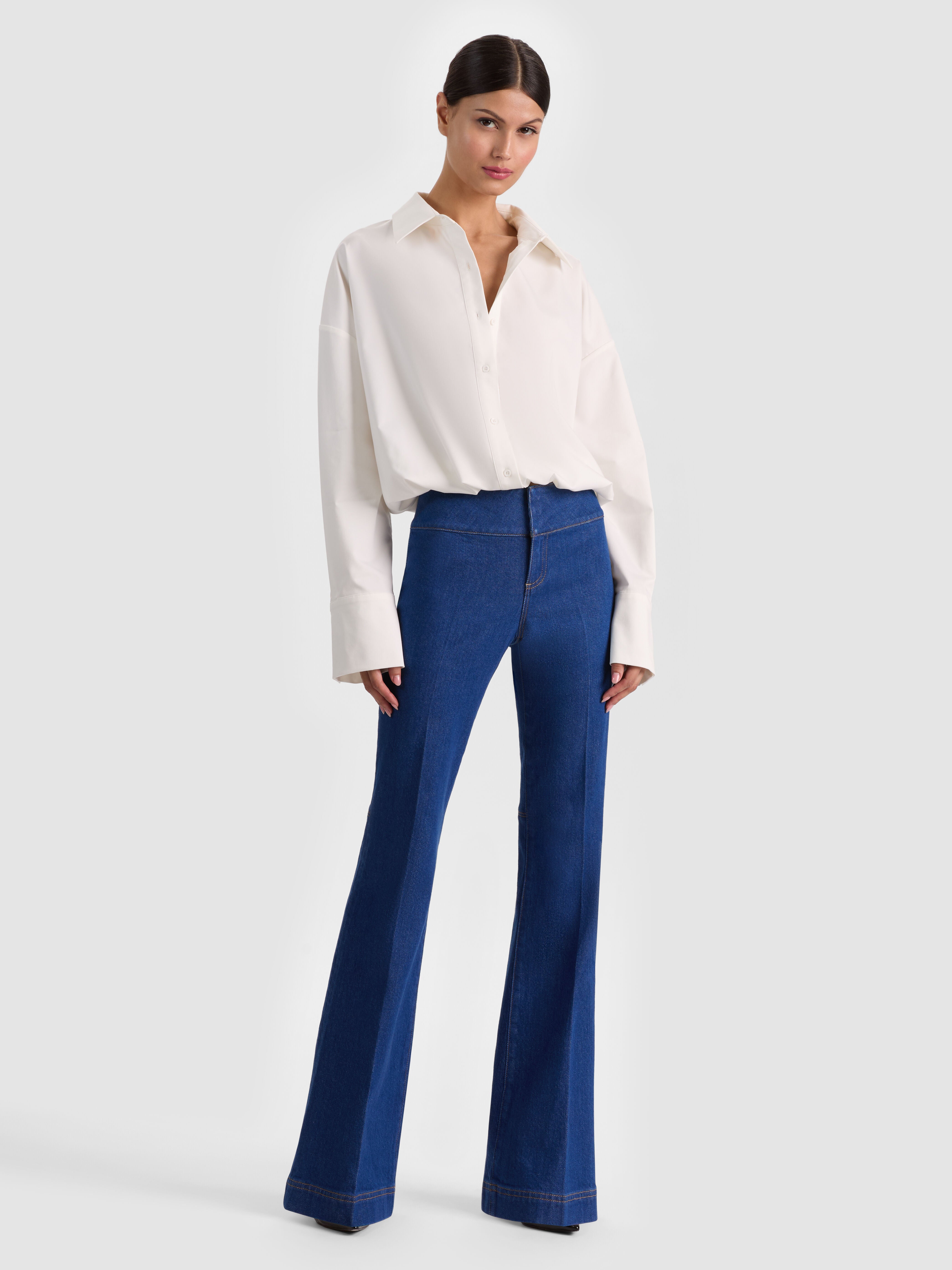 HOT JEAN in EVELYN WASH | ALICE + OLIVIA