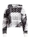 NIKI CROPPED BANDANA HOODIE-VINTAGE BANDANA PATCH BLK/WHT-ALICE + OLIVIA