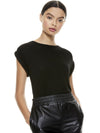 CORDELLA TWIST SLEEVE TOP-Black-ALICE + OLIVIA