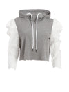MUFFY PUFF SLEEVE HOODIE-MELANGE GREY-ALICE + OLIVIA