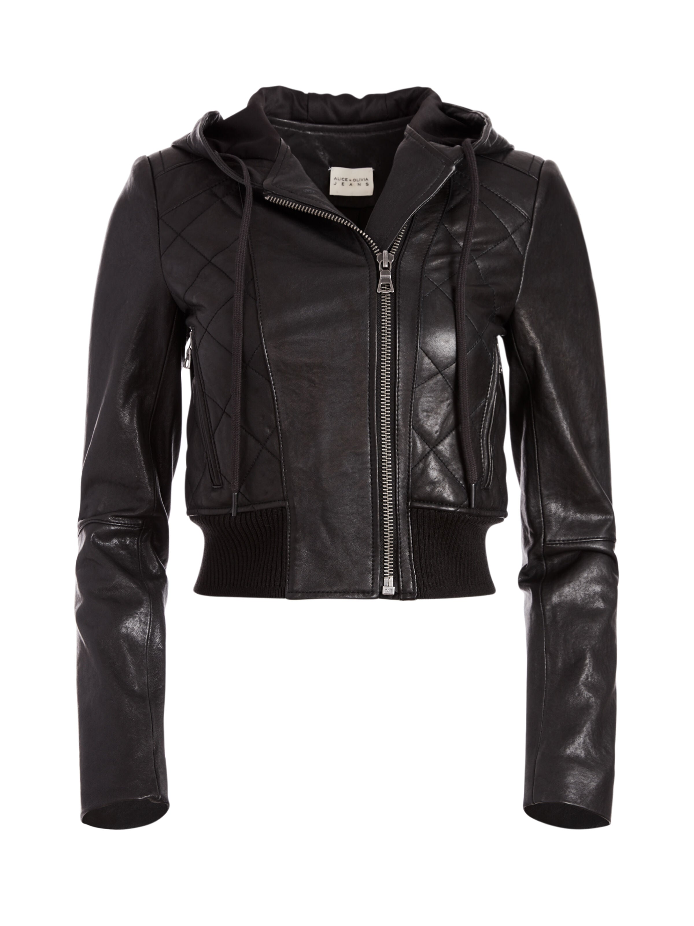 HENDRIK HOODED LEATHER JACKET-Black-ALICE + OLIVIA